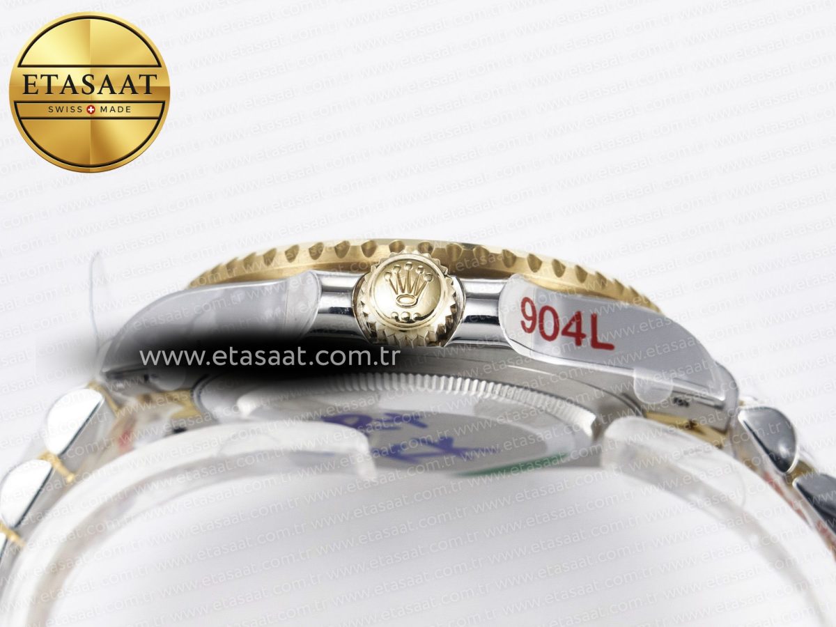 Rolex GMT-Master II 126713 GRNR GMF 1:1 Best Edition on Black Dial on SS/YG Jubilee Bracelet Super Clone VR3285 CHS (Gain Weight) - Görsel 15