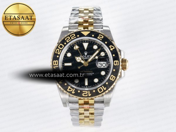 Rolex GMT-Master II 126713 GRNR GMF Siyah Kadran Ağır Kasa Eta Saat - 1:1 Süper Klon Replika Saat
