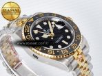 Rolex GMT-Master II 126713 GRNR GMF 1:1 Best Edition on Black Dial on SS/YG Jubilee Bracelet Super Clone VR3285 CHS (Gain Weight) - Görsel 7