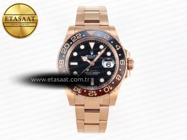Rolex GMT Master II 126715 RG VR3285 Eta Saat - 1:1 Süper Klon Replika Saat