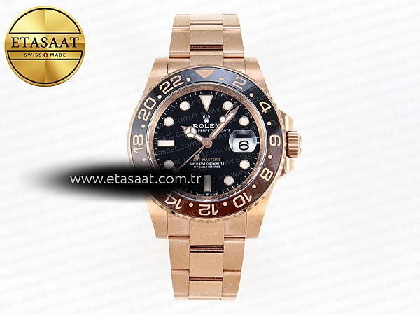 Rolex GMT Master II 126715 RG VR3285 Eta Saat - 1:1 Süper Klon Replika Saat