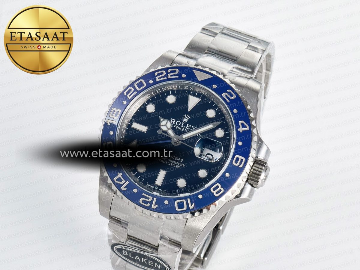 Rolex GMT-Master II 126716 BLAKEN 904L 1:1 Best Edition Blue Dial on SS Bracelet SH3285 - Görsel 1