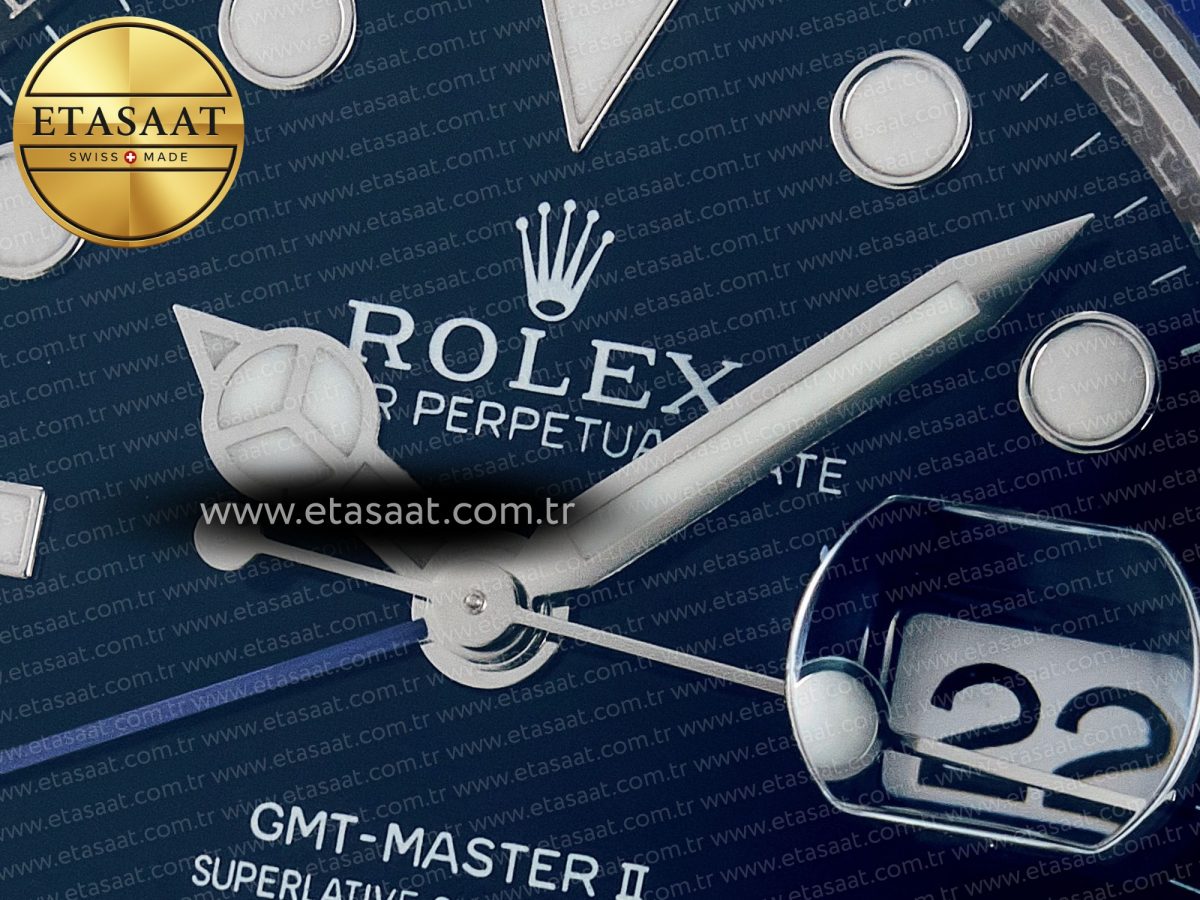 Rolex GMT-Master II 126716 BLAKEN 904L 1:1 Best Edition Blue Dial on SS Bracelet SH3285 - Görsel 10