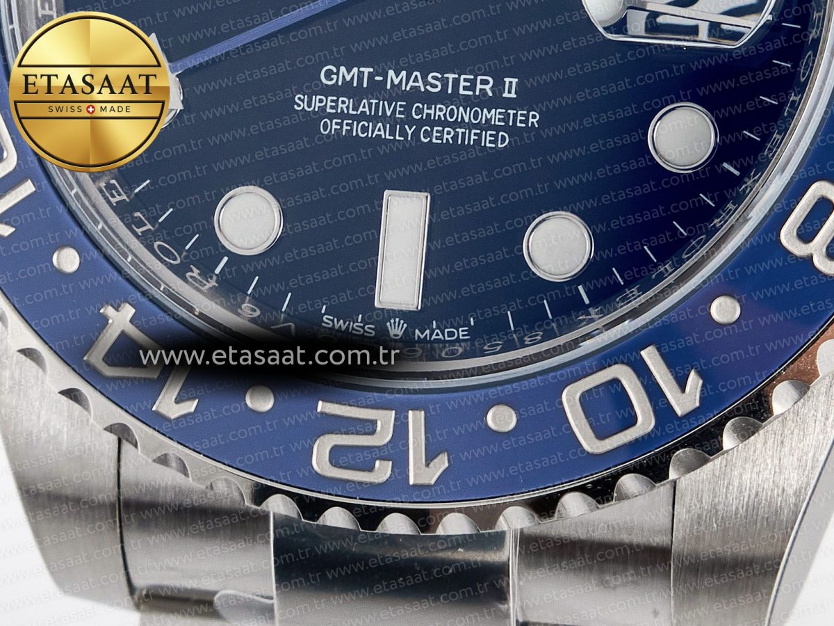 Rolex GMT-Master II 126716 BLAKEN 904L 1:1 Best Edition Blue Dial on SS Bracelet SH3285 - Görsel 12