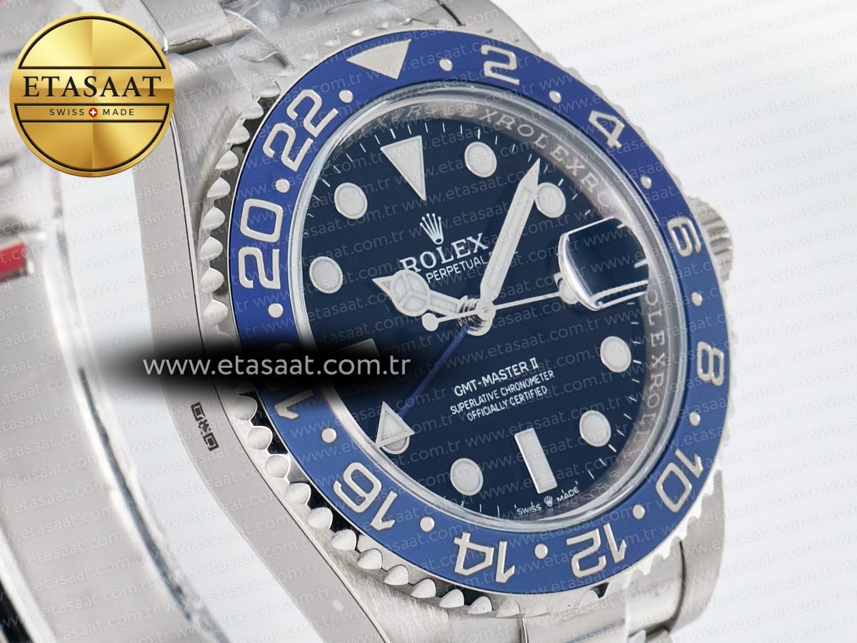 Rolex GMT-Master II 126716 BLAKEN 904L 1:1 Best Edition Blue Dial on SS Bracelet SH3285 - Görsel 5