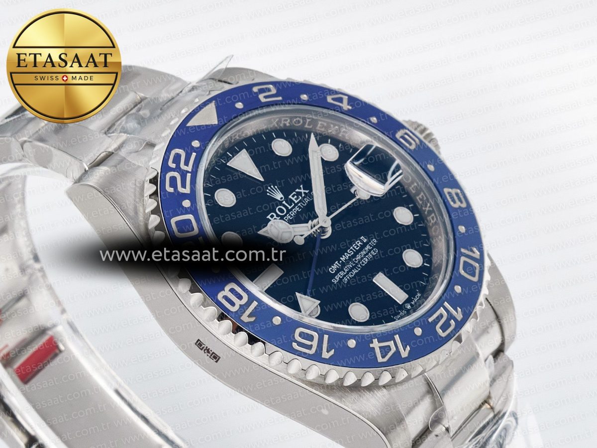 Rolex GMT-Master II 126716 BLAKEN 904L 1:1 Best Edition Blue Dial on SS Bracelet SH3285 - Görsel 7