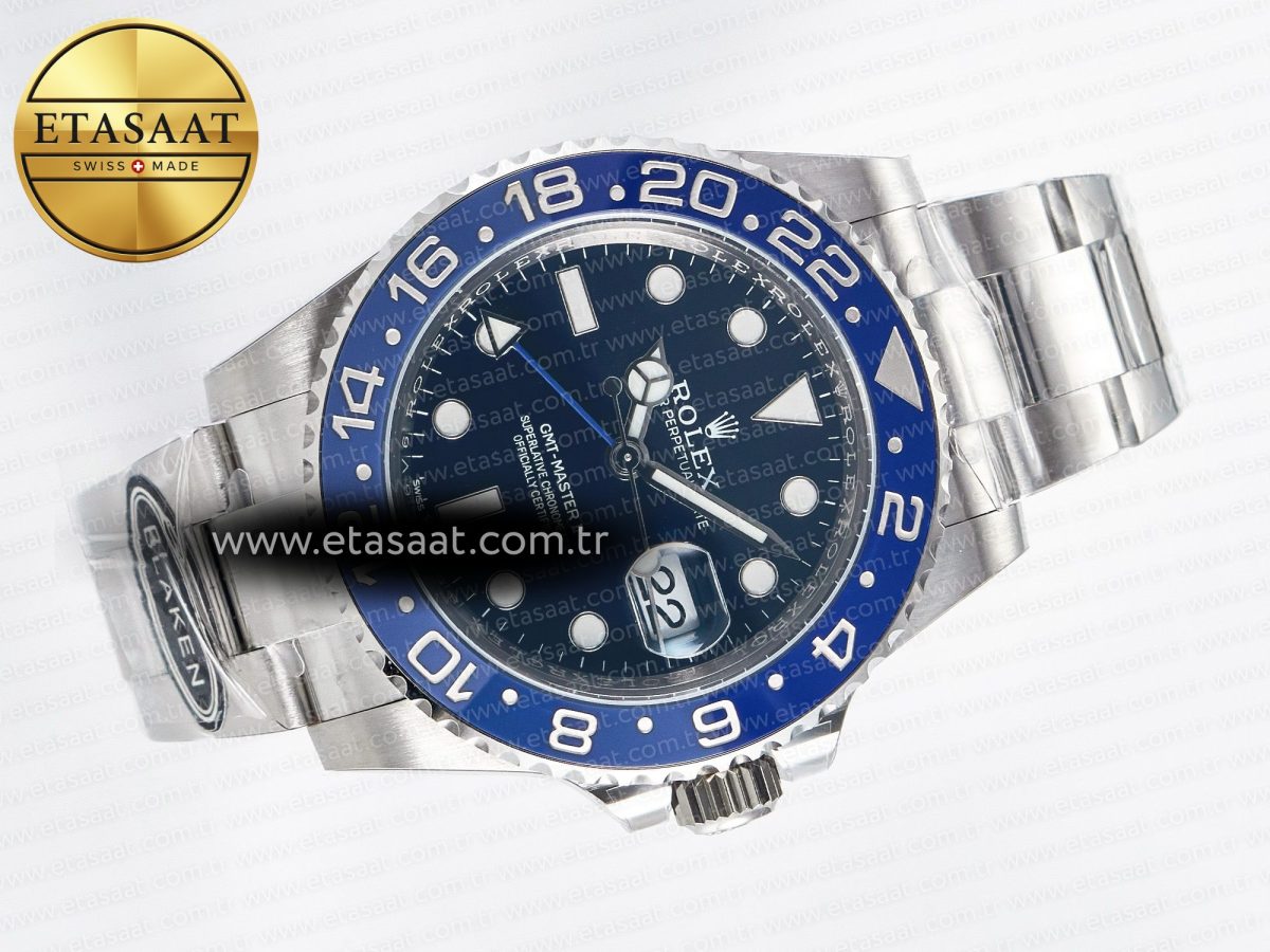 Rolex GMT-Master II 126716 BLAKEN 904L 1:1 Best Edition Blue Dial on SS Bracelet SH3285 - Görsel 8
