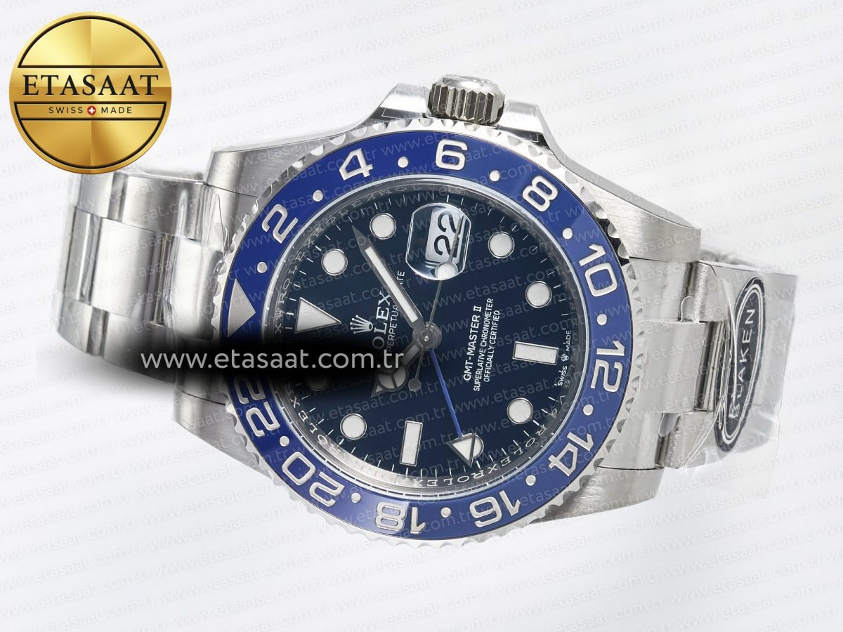 Rolex GMT-Master II 126716 BLAKEN 904L 1:1 Best Edition Blue Dial on SS Bracelet SH3285 - Görsel 9