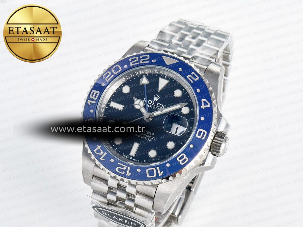gmt master ii 126716 blaken 904l 11 best edition blue dial on ss jubilee bracelet sh32851