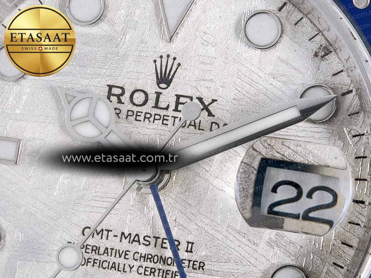 Rolex GMT-Master II 126716 BLAKEN 904L 1:1 Best Edition Meteorite Dial on SS Bracelet SH3285 - Görsel 10