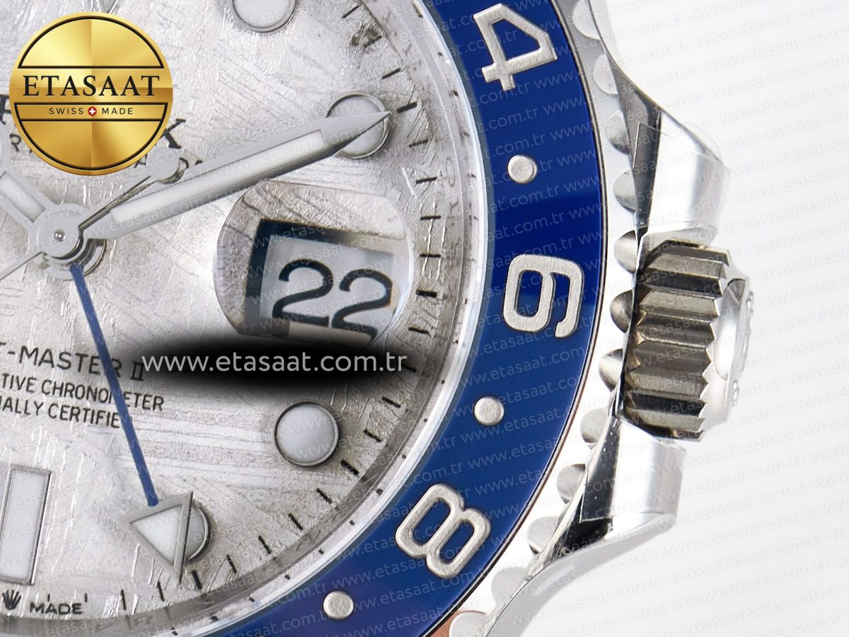Rolex GMT-Master II 126716 BLAKEN 904L 1:1 Best Edition Meteorite Dial on SS Bracelet SH3285 - Görsel 11
