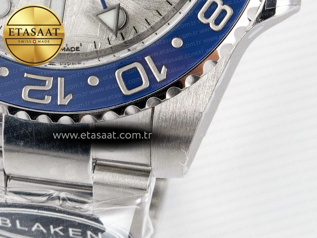 Rolex GMT-Master II 126716 BLAKEN 904L 1:1 Best Edition Meteorite Dial on SS Bracelet SH3285 - Görsel 13