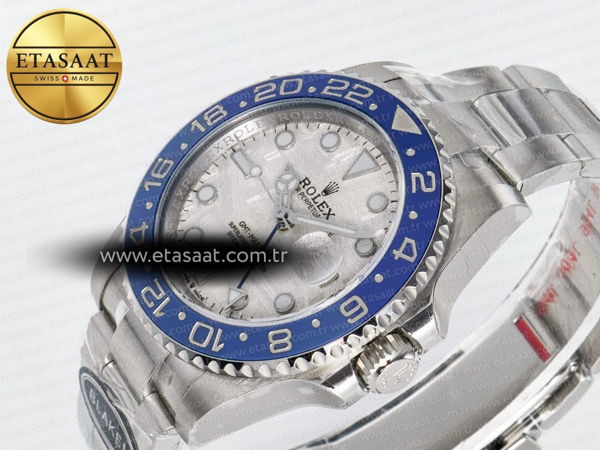 Rolex GMT-Master II 126716 BLAKEN 904L 1:1 Best Edition Meteorite Dial on SS Bracelet SH3285 - Görsel 6