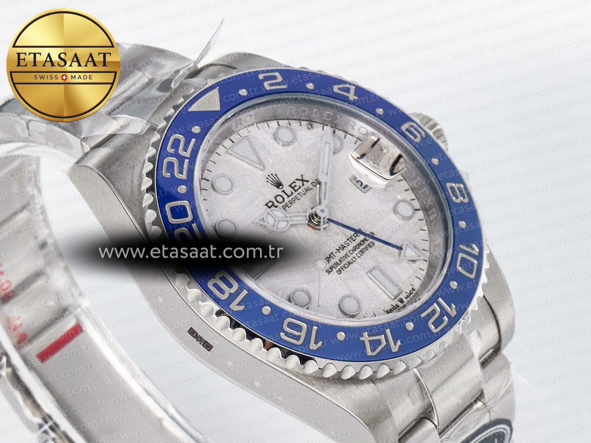 Rolex GMT-Master II 126716 BLAKEN 904L 1:1 Best Edition Meteorite Dial on SS Bracelet SH3285 - Görsel 7