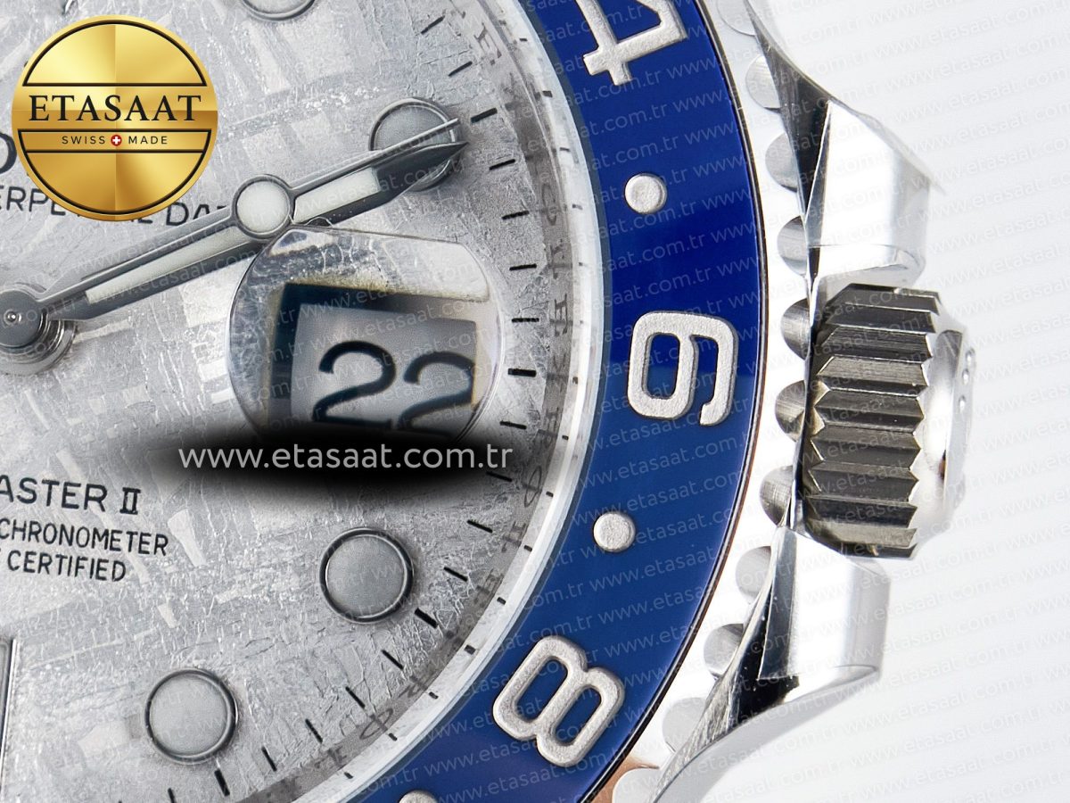 Rolex GMT-Master II 126716 BLAKEN 904L 1:1 Best Edition Meteorite Dial on SS Jubilee Bracelet SH3285 - Görsel 11