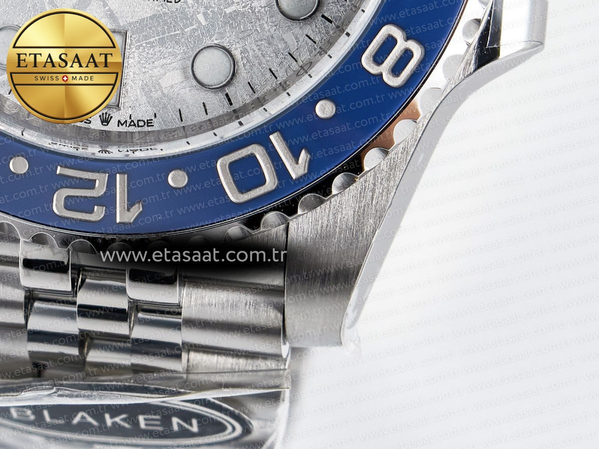 Rolex GMT-Master II 126716 BLAKEN 904L 1:1 Best Edition Meteorite Dial on SS Jubilee Bracelet SH3285 - Görsel 13