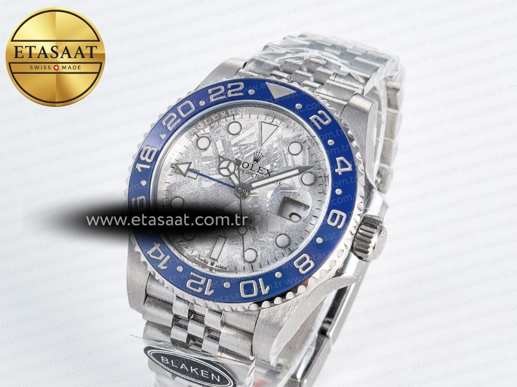 gmt master ii 126716 blaken 904l 11 best edition meteorite dial on ss jubilee bracelet sh32852