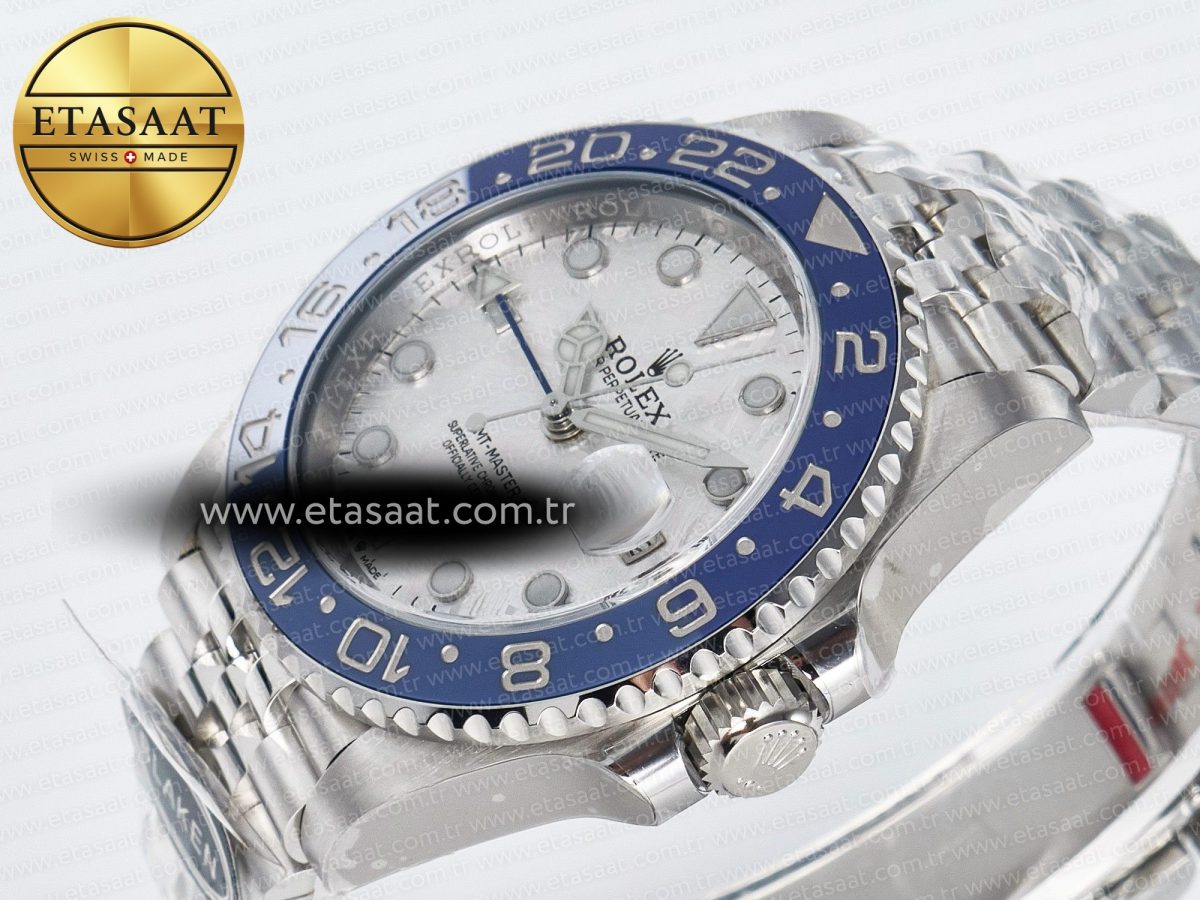 Rolex GMT-Master II 126716 BLAKEN 904L 1:1 Best Edition Meteorite Dial on SS Jubilee Bracelet SH3285 - Görsel 6