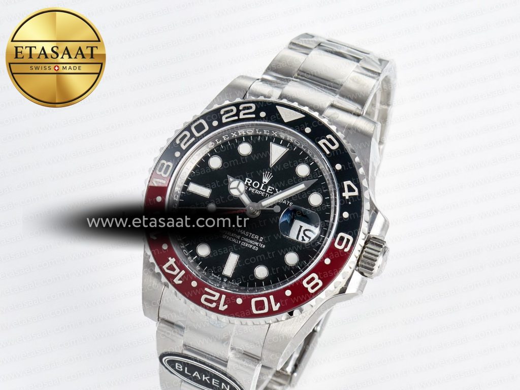 gmt master ii 126719 blaken 904l 11 best edition black dial on ss bracelet sh32851