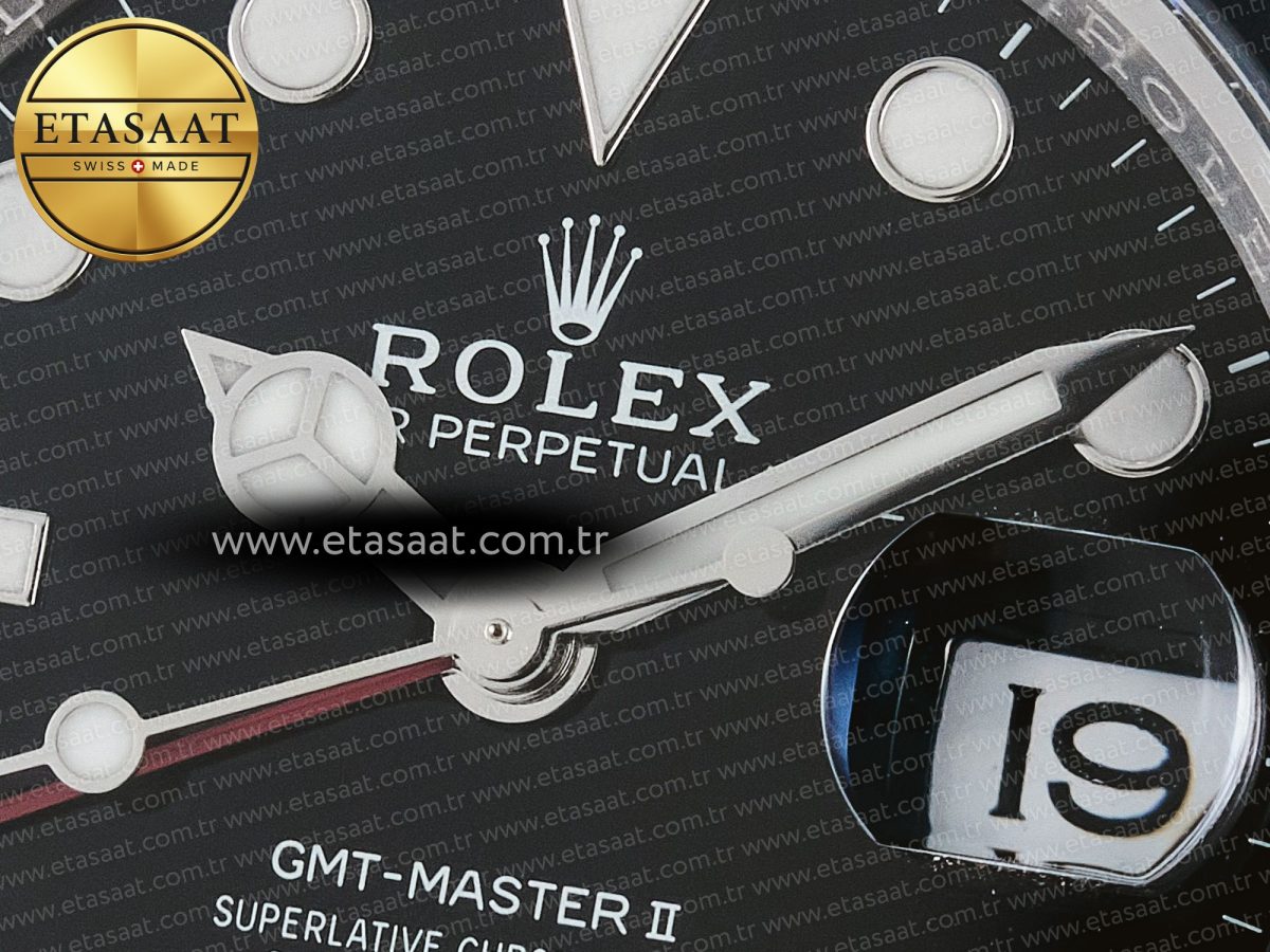 Rolex GMT-Master II 126719 BLAKEN 904L 1:1 Best Edition Black Dial on SS Bracelet SH3285 - Görsel 10