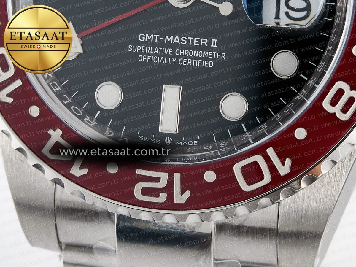 Rolex GMT-Master II 126719 BLAKEN 904L 1:1 Best Edition Black Dial on SS Bracelet SH3285 - Görsel 12