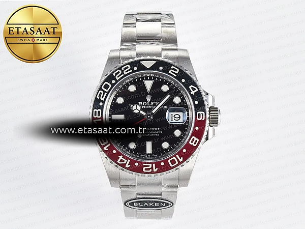 Rolex GMT-Master II 126719 Blaken 904L Siyah Kadran 11 Eta Saat - 1:1 Süper Klon Replika Saat