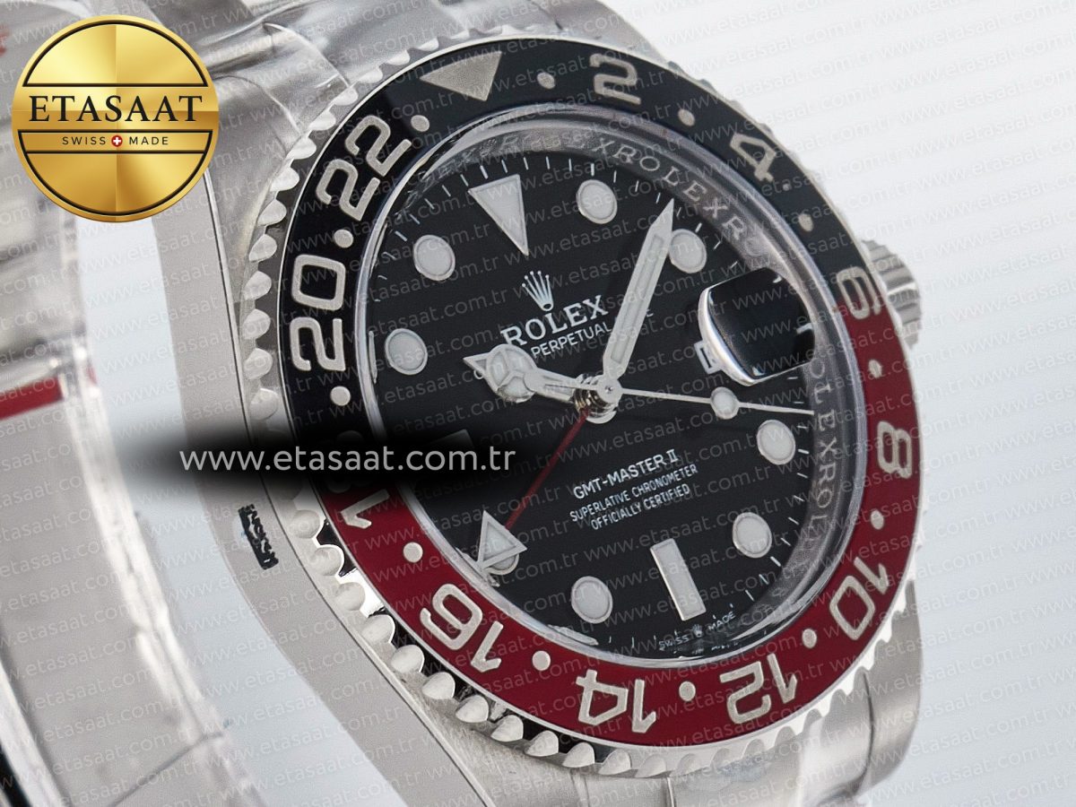 Rolex GMT-Master II 126719 BLAKEN 904L 1:1 Best Edition Black Dial on SS Bracelet SH3285 - Görsel 5