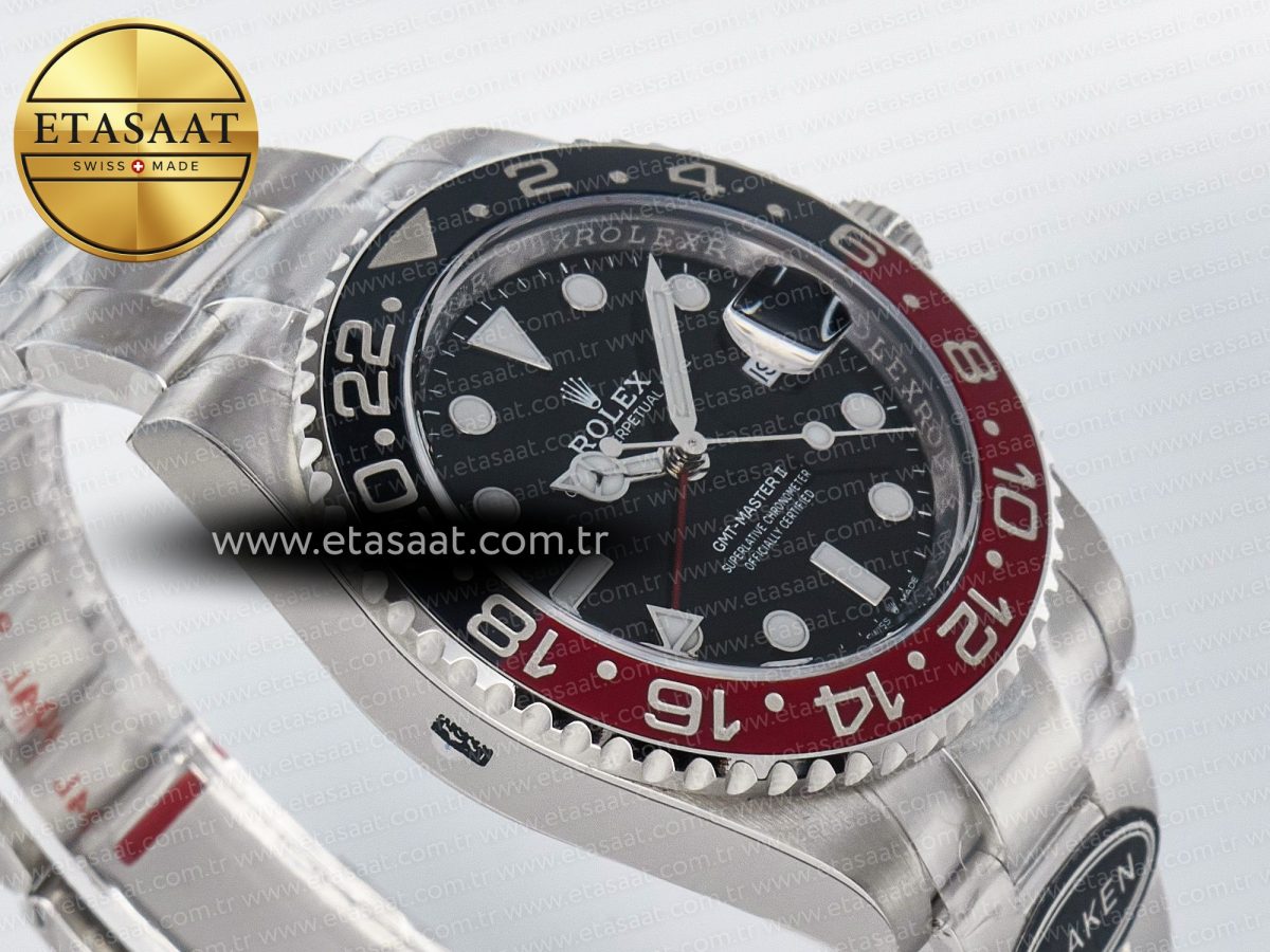 Rolex GMT-Master II 126719 BLAKEN 904L 1:1 Best Edition Black Dial on SS Bracelet SH3285 - Görsel 7