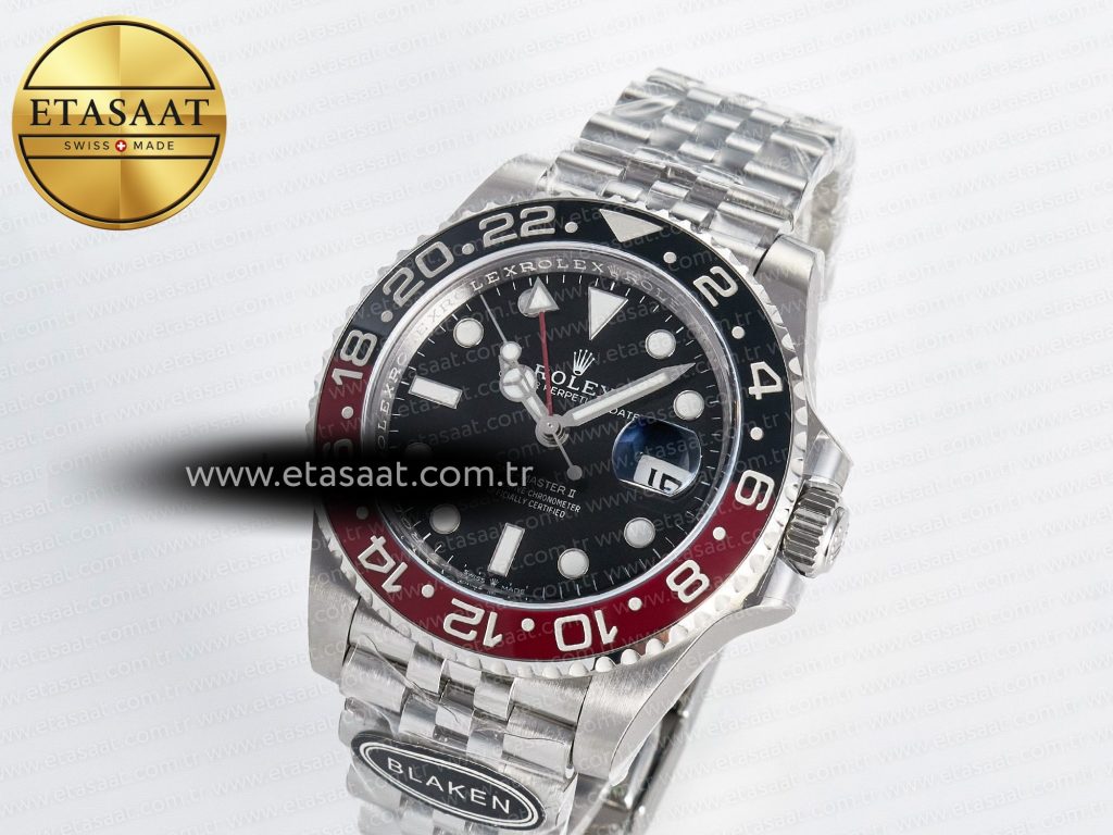 gmt master ii 126719 blaken 904l 11 best edition black dial on ss jubilee bracelet sh32851
