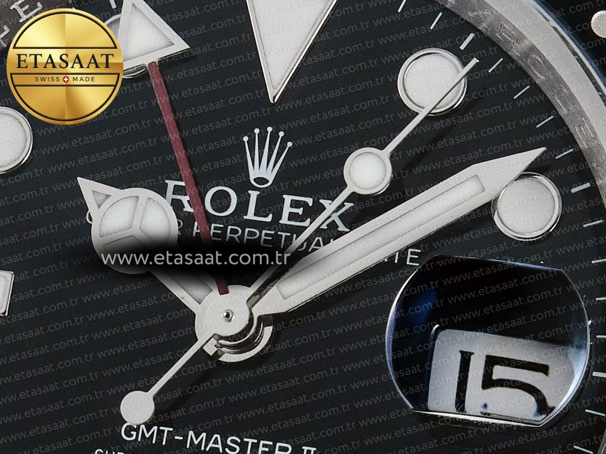 Rolex GMT-Master II 126719 BLAKEN 904L 1:1 Best Edition Black Dial on SS Jubilee Bracelet SH3285 - Görsel 10