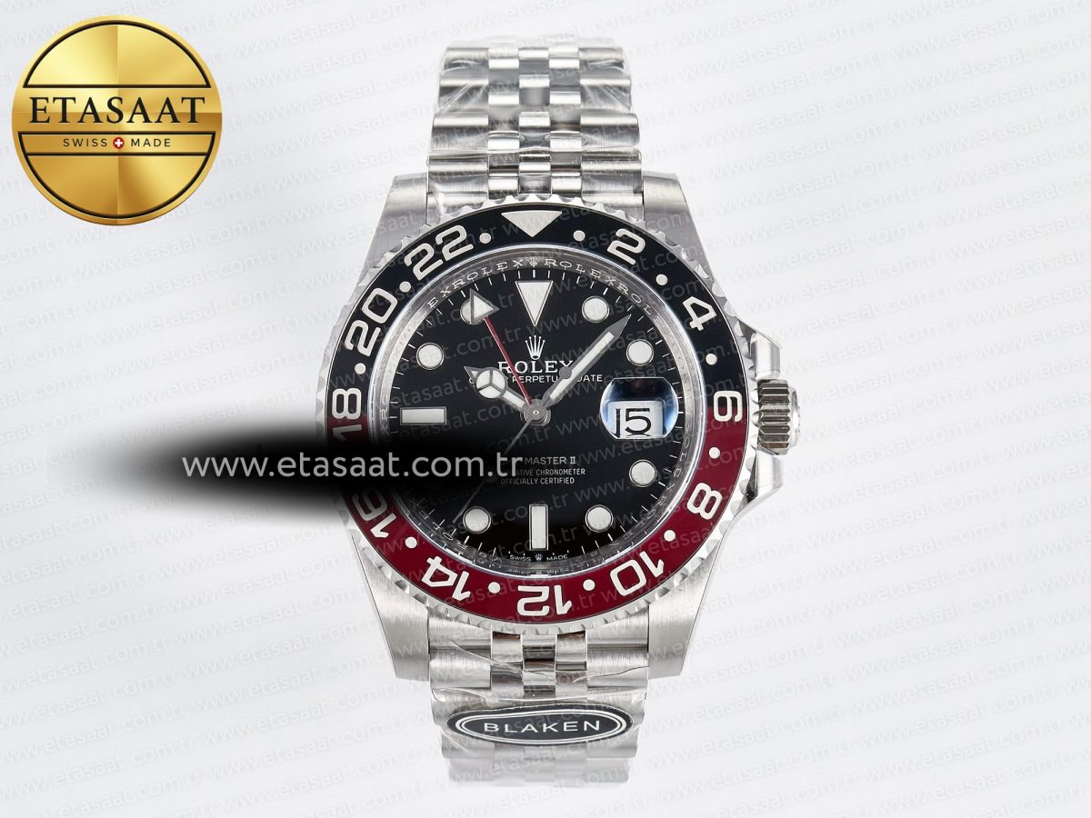 Rolex GMT-Master II 126719 BLAKEN 904L 1:1 Best Edition Black Dial on SS Jubilee Bracelet SH3285 - Görsel 3