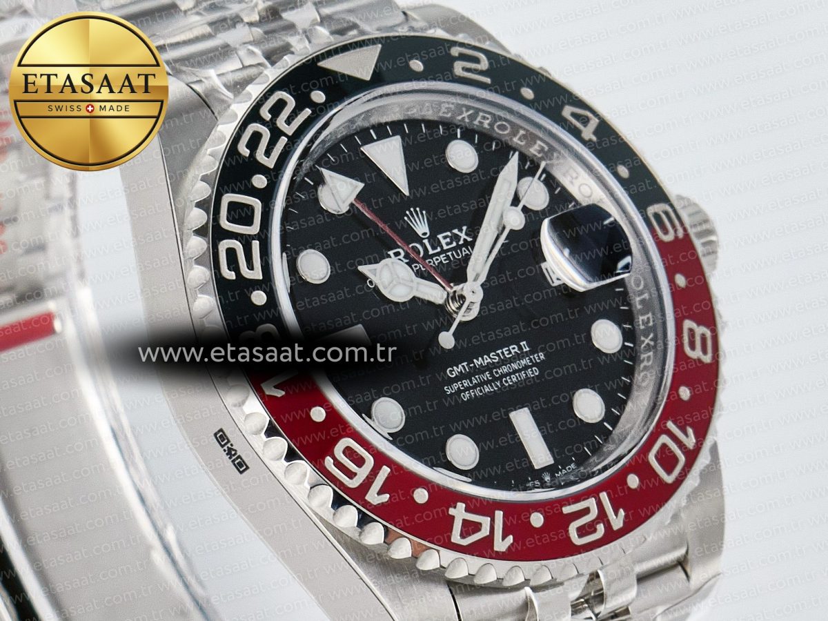 Rolex GMT-Master II 126719 BLAKEN 904L 1:1 Best Edition Black Dial on SS Jubilee Bracelet SH3285 - Görsel 5