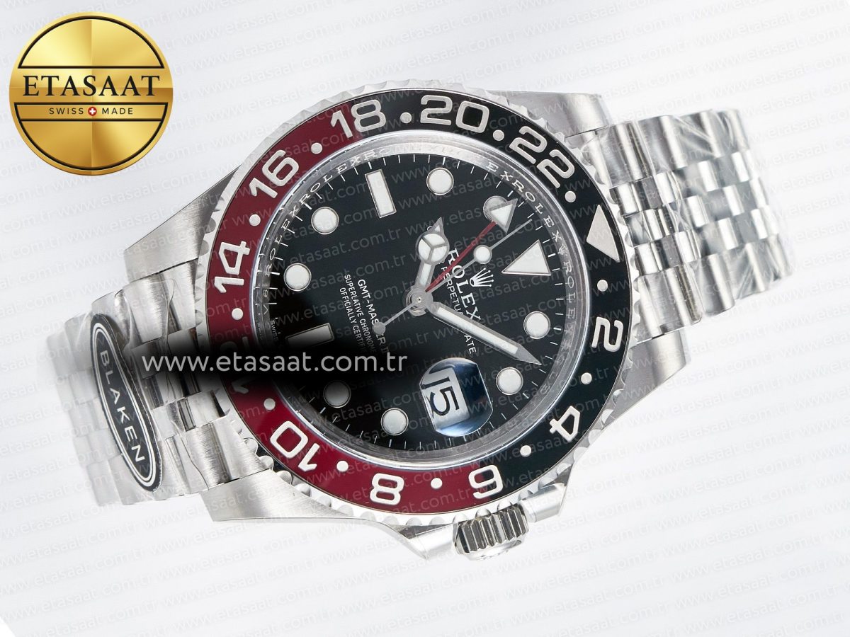 Rolex GMT-Master II 126719 BLAKEN 904L 1:1 Best Edition Black Dial on SS Jubilee Bracelet SH3285 - Görsel 8