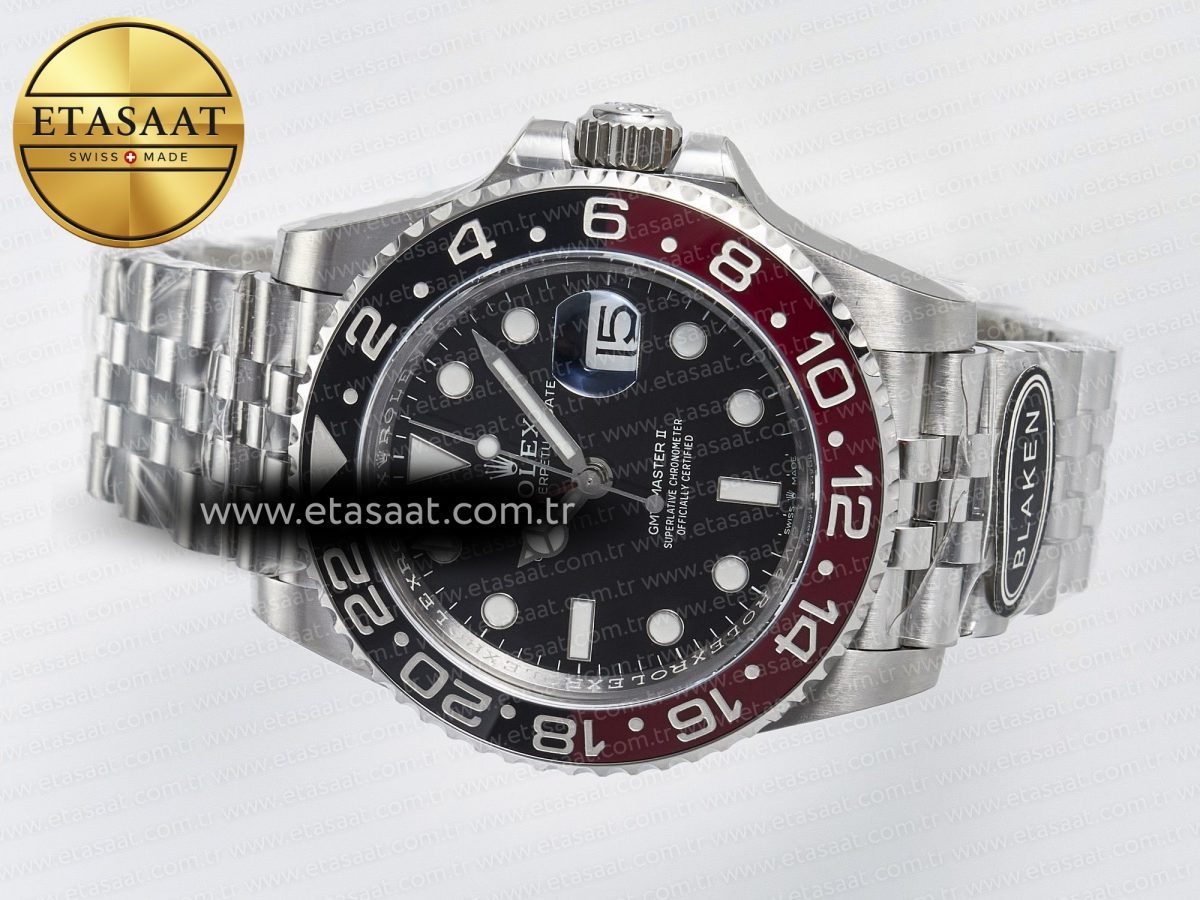 Rolex GMT-Master II 126719 BLAKEN 904L 1:1 Best Edition Black Dial on SS Jubilee Bracelet SH3285 - Görsel 9