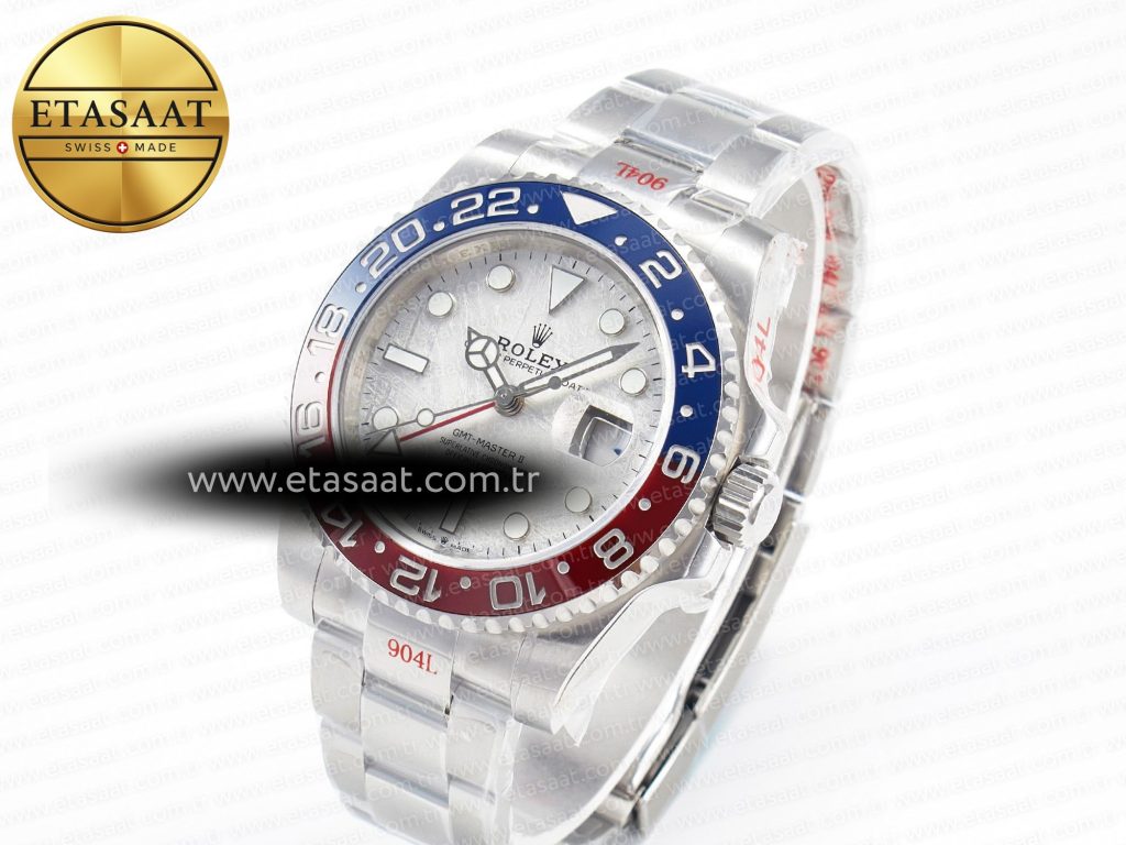 gmt master ii 126719 blro blue red ceramic gmf best edition meteorite dial on bracelet a3285 chs2