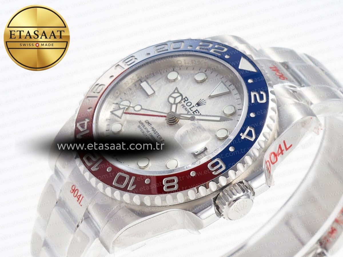 Rolex GMT-Master II 126719 BLRO Blue/Red Ceramic GMF Best Edition Meteorite Dial on Bracelet A3285 CHS - Görsel 6