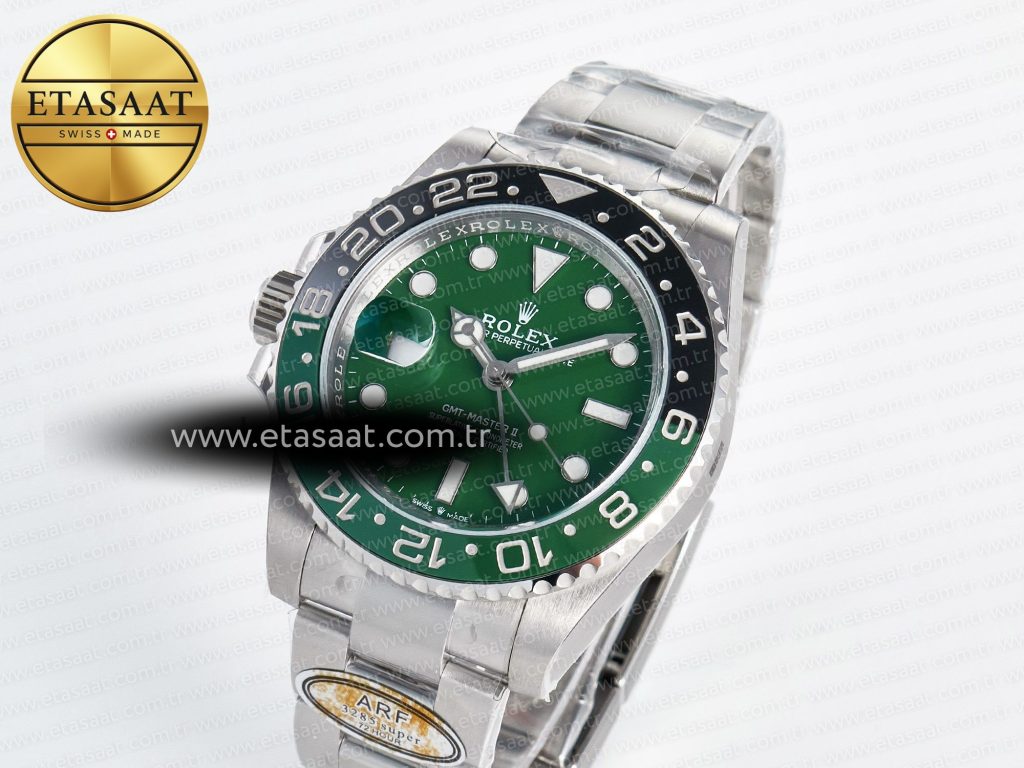 gmt master ii 126729 vtnr arf 11 best edition green dial on ss bracelet sh3285 chs1