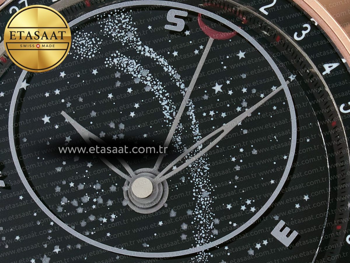 Patek Philippe Grand Complications 6102G Moon RG YLF Black Dial on Black Leather Strap A240 - Görsel 11