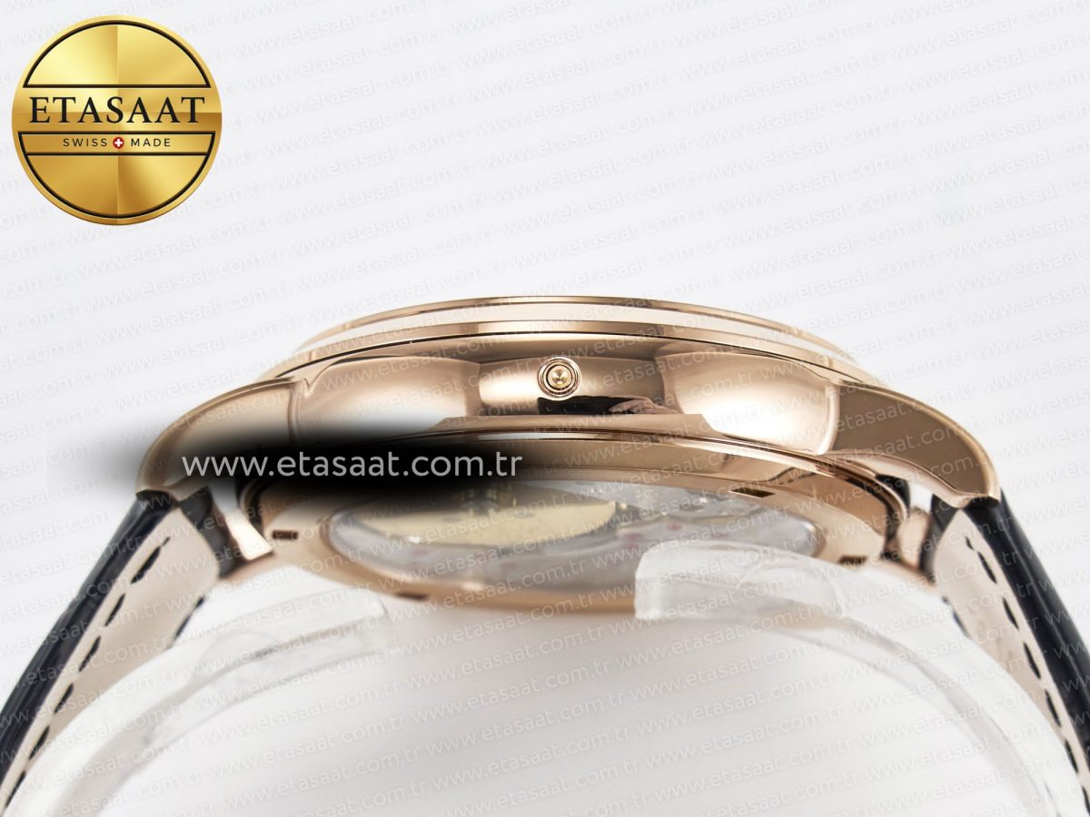 Patek Philippe Grand Complications 6102G Moon RG YLF Black Dial on Black Leather Strap A240 - Görsel 13