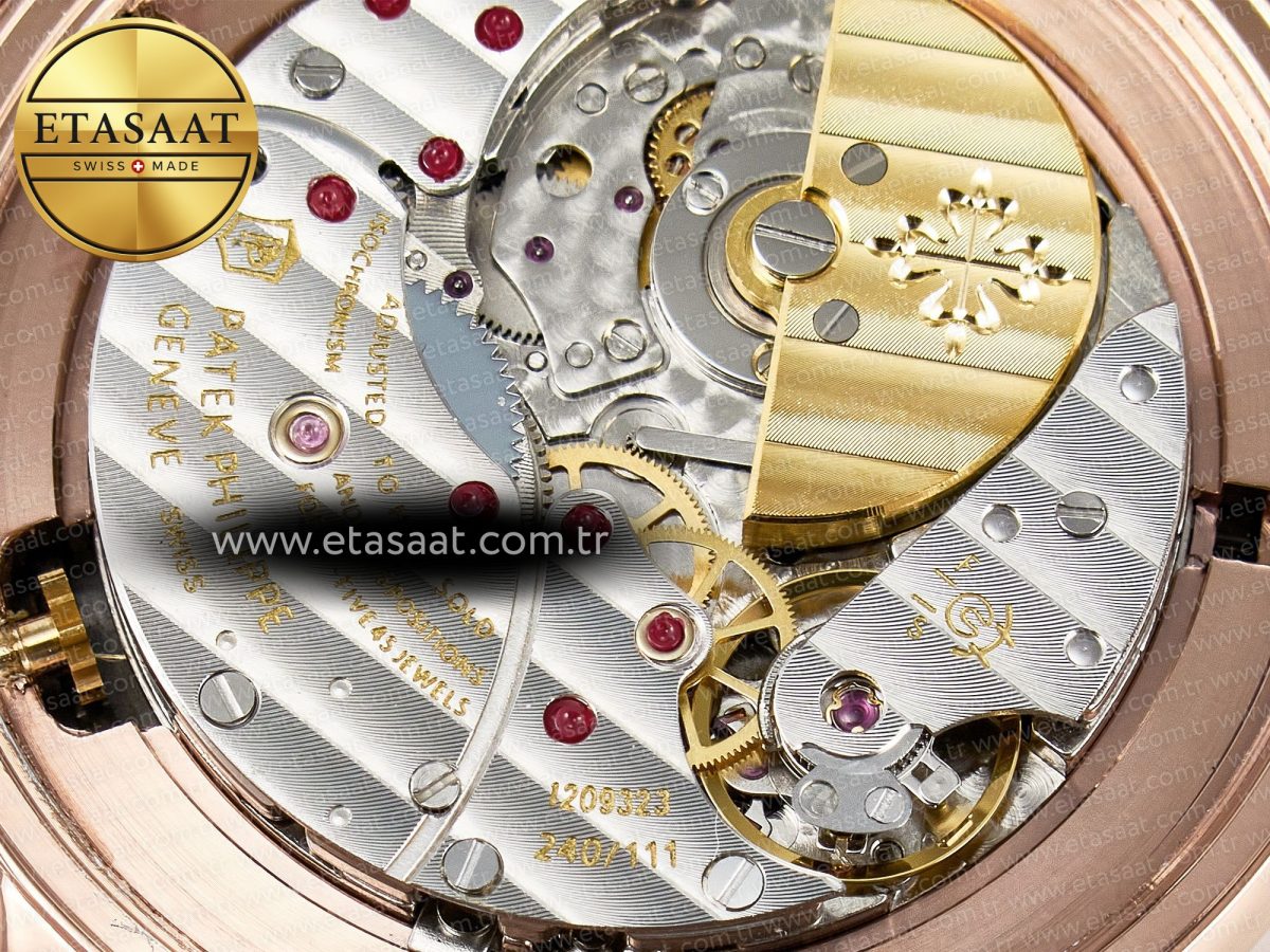 Patek Philippe Grand Complications 6102G Moon RG YLF Black Dial on Black Leather Strap A240 - Görsel 20