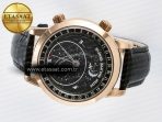 Patek Philippe Grand Complications 6102G Moon RG YLF Black Dial on Black Leather Strap A240 - Görsel 9