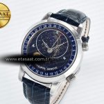 Patek Philippe Grand Complications 6102G Moon SS YLF Blue Dial on Blue Leather Strap A240