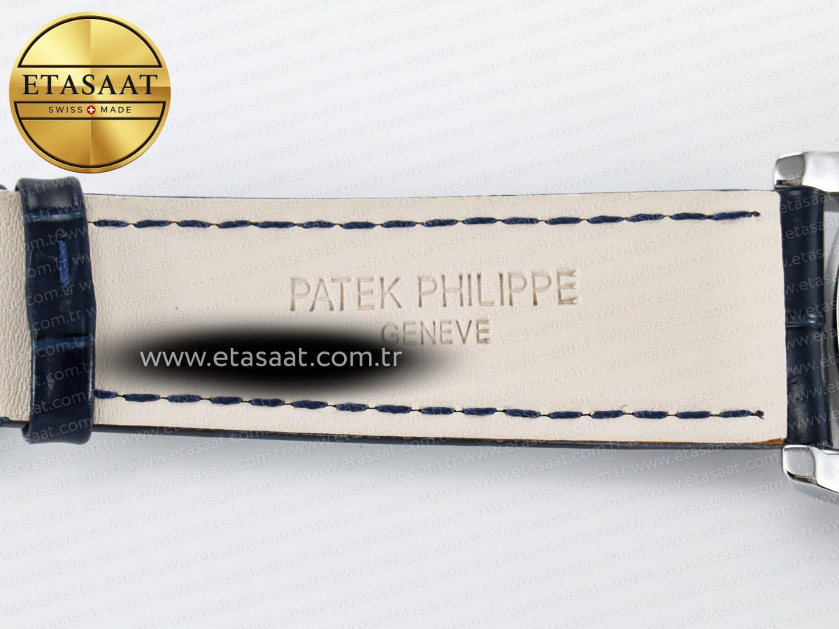 Patek Philippe Grand Complications 6102G Moon SS YLF Blue Dial on Blue Leather Strap A240 - Görsel 27