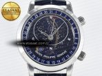 Patek Philippe Grand Complications 6102G Moon SS YLF Blue Dial on Blue Leather Strap A240 - Görsel 4