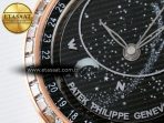 Patek Philippe Grand Complications 6102G Moon YLF RG Black Dial Crystal Bezel on Black Leather Strap A240 - Görsel 10