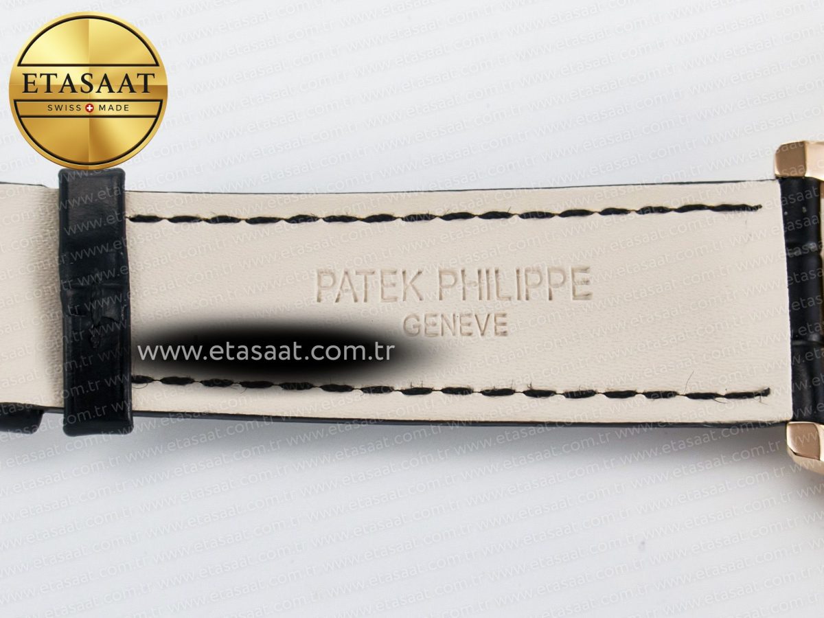 Patek Philippe Grand Complications 6102G Moon YLF RG Black Dial Crystal Bezel on Black Leather Strap A240 - Görsel 28