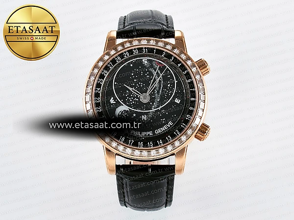 Patek Philippe Grand Complication 6102G Moon Ylf RG A240 Eta Saat - 1:1 Süper Klon Replika Saat