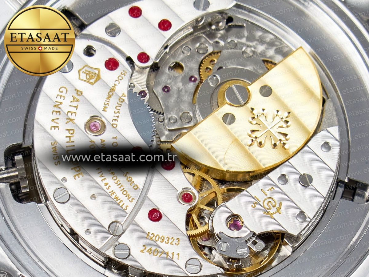 Patek Philippe Grand Complications 6102G Moon YLF SS Blue Dial Crystal Bezel on Blue Leather Strap A240 - Görsel 21