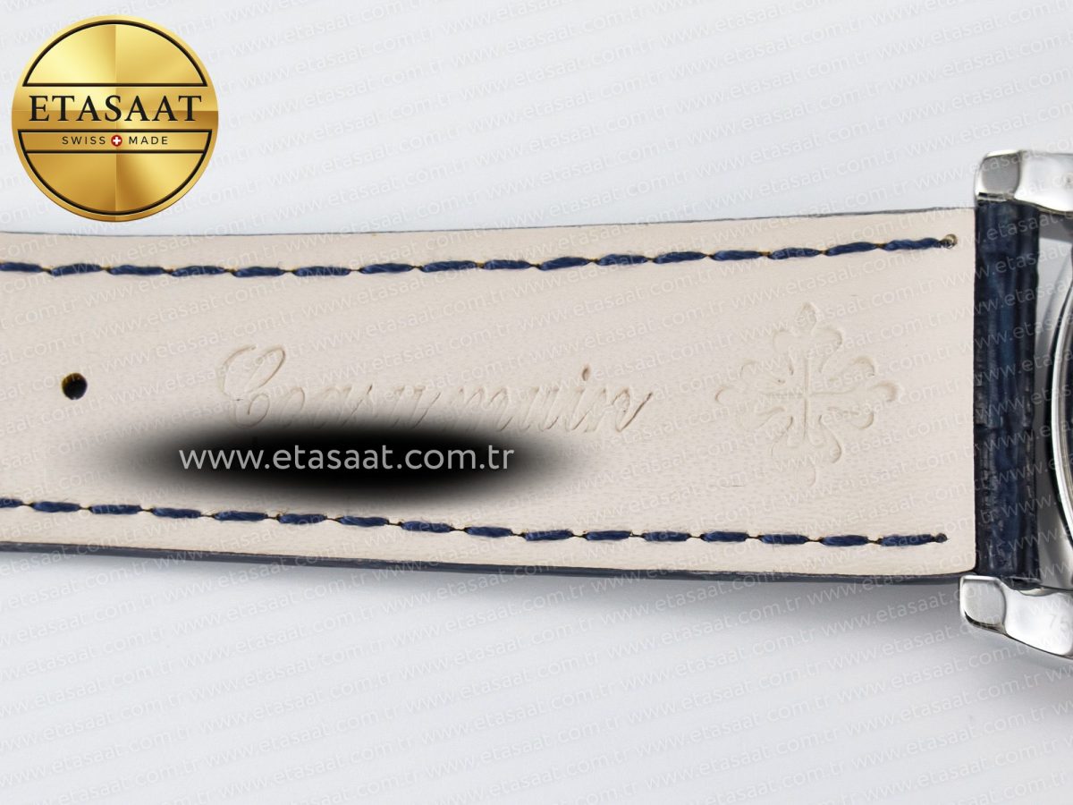 Patek Philippe Grand Complications 6102G Moon YLF SS Blue Dial Crystal Bezel on Blue Leather Strap A240 - Görsel 28
