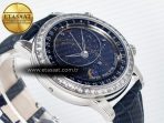 Patek Philippe Grand Complications 6102G Moon YLF SS Blue Dial Crystal Bezel on Blue Leather Strap A240 - Görsel 7